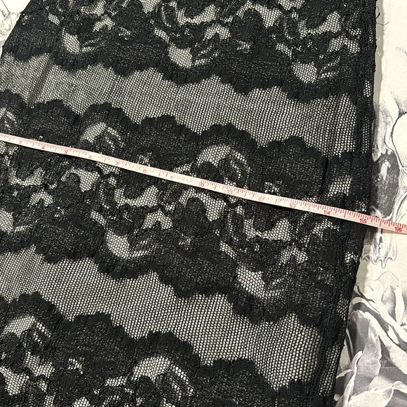 Vintage Bebe Moda Black & White Lace Spaghetti Strap Bodycon Dress, Sz S - Picture 14 of 16